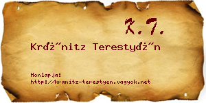 Kránitz Terestyén névjegykártya
